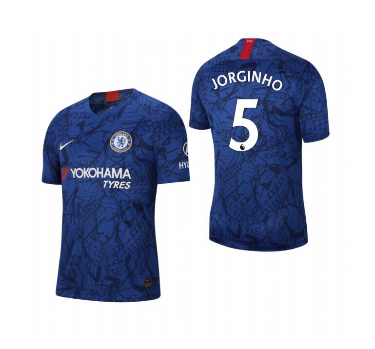 Men's Chelsea #5 Jorginho Blue 2019 Soccer Club Home Official Jersey