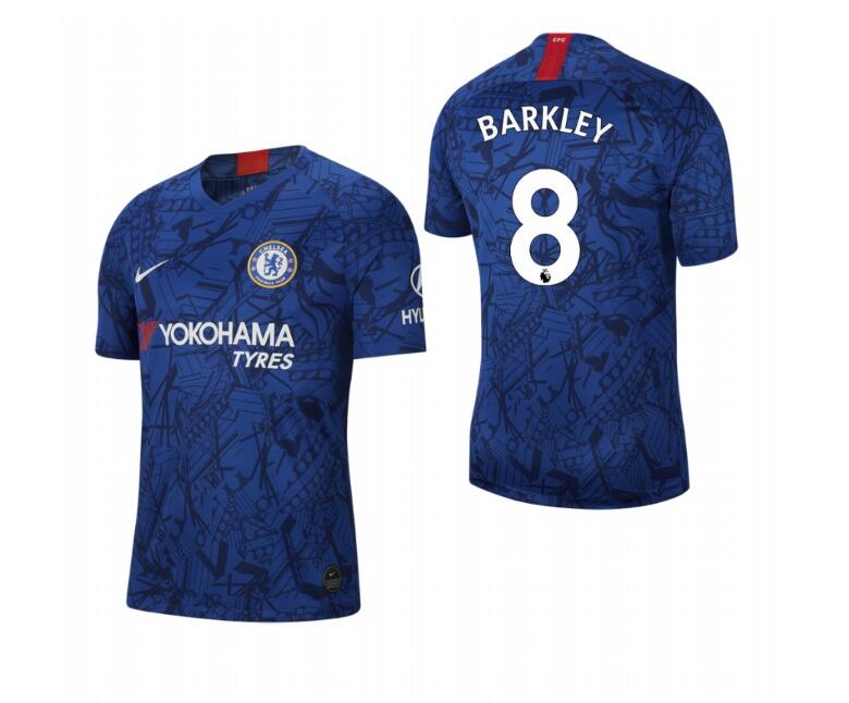 Men's Chelsea #8 Ross Barkley Blue 2019 Soccer Club Home Official Jersey