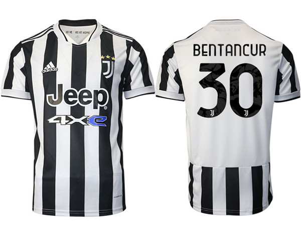 Men's Juventus #30 Rodrigo Bentancur White/Black Home Soccer Jersey