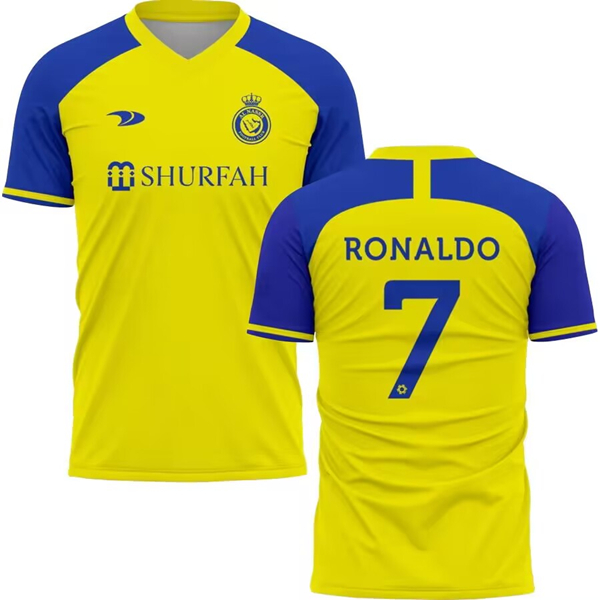 Men's Al Nassr #7 Ronaldo Yellow Football Jersey