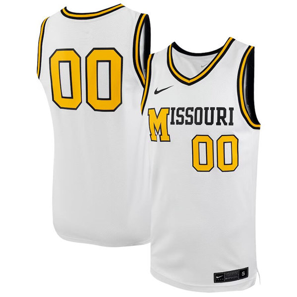 Men's Missouri Tigers Active Player Custom White Basketball Jersey