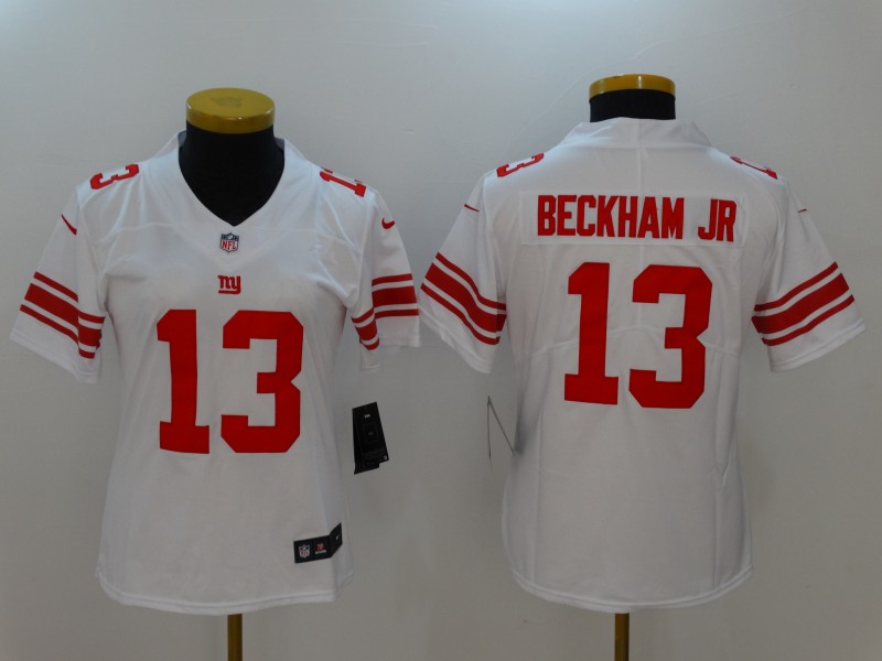 Women's New York Giants #13 Odell Beckham Jr. White Vapor Untouchable Limited Jersey