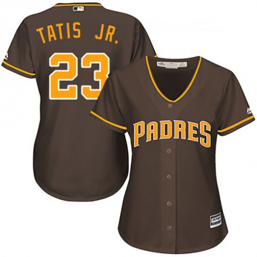Women's San Diego Padres #23 Fernando Tatis Jr. Brown Cool Base Stitched MLB Jersey(Run Small)