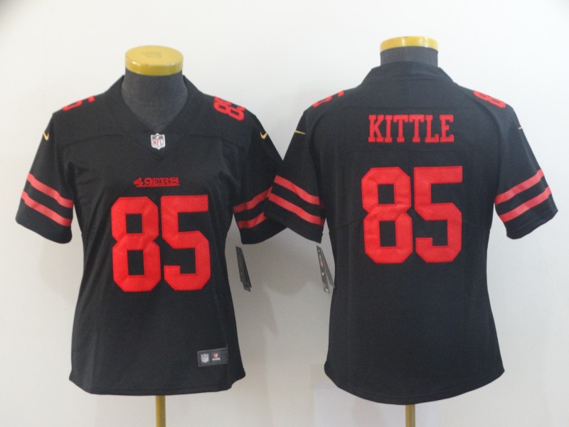 Women's NFL San Francisco 49ers #85 George Kittle Red Vapor Untouchable Limited Stitched Jersey(Runs Small)
