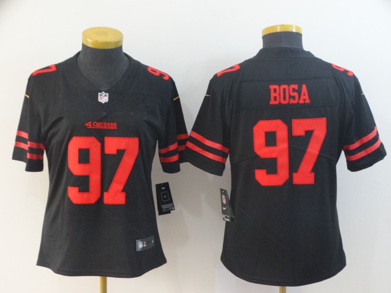 Women's NFL San Francisco 49ers #97 Nick Bosa Black Vapor Untouchable Limited Stitched Jersey