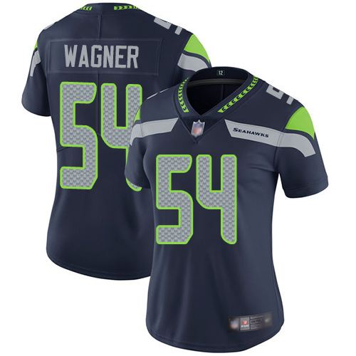 Women's Seahawks 54 Bobby Wagner Blue Vapor Untouchable Limited Stitched NFL Jersey(Run Small)