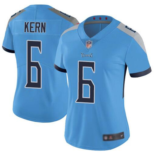 Women's Tennessee Titans #6 Brett Kern Light Blue Vapor Untouchable Limited Stitched NFL Jersey(Run Small)