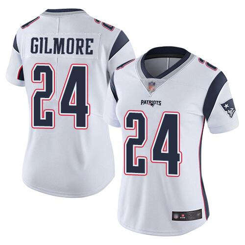 Women's New England Patriots #24 Stephon Gilmore White Vapor Untouchable Stitched NFL Jersey(Run Small)