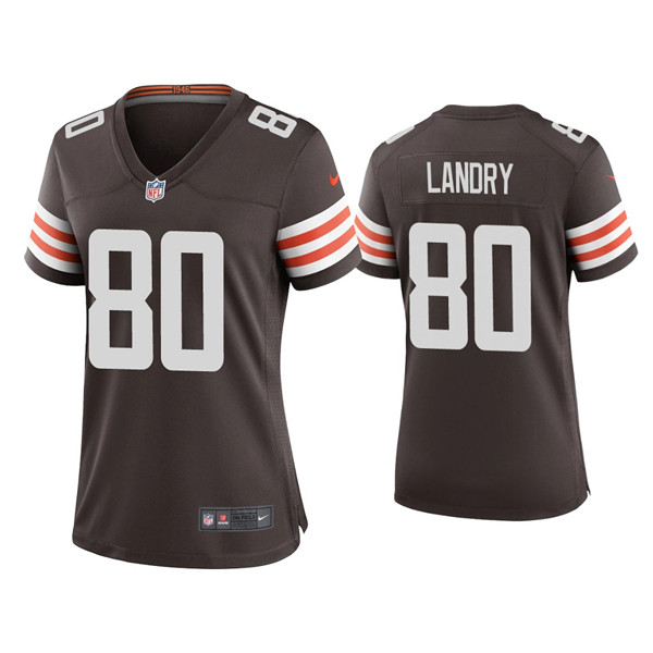 Women's Cleveland Browns #80 Jarvis Landry 2020 New Brown Stitched Jersey(Run Small)