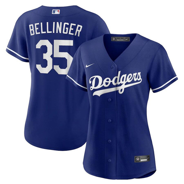 Women's Los Angeles Dodgers #35 Cody Bellinger Royal Stitched Baseball Jersey(Run Small)