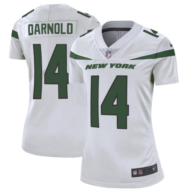 Women's New York Jets #14 Sam Darnold White Vapor Untouchable Limited Stitched NFL Jersey