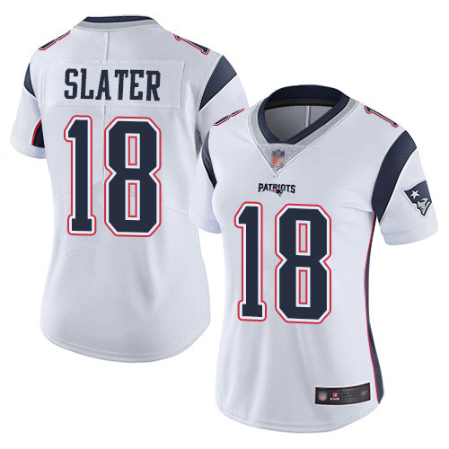 Women's New England Patriots #18 Matthew Slater White Vapor Untouchable Limited Stitched NFL Jersey(Run Small)