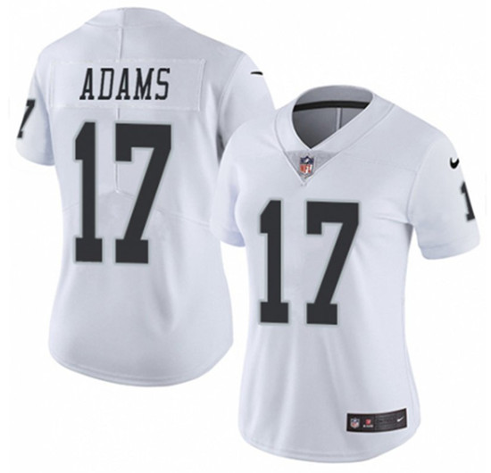 Women's Oakland Raiders#17 Davante Adams White Vapor Untouchable Limited Stitched Jersey(Run Small)