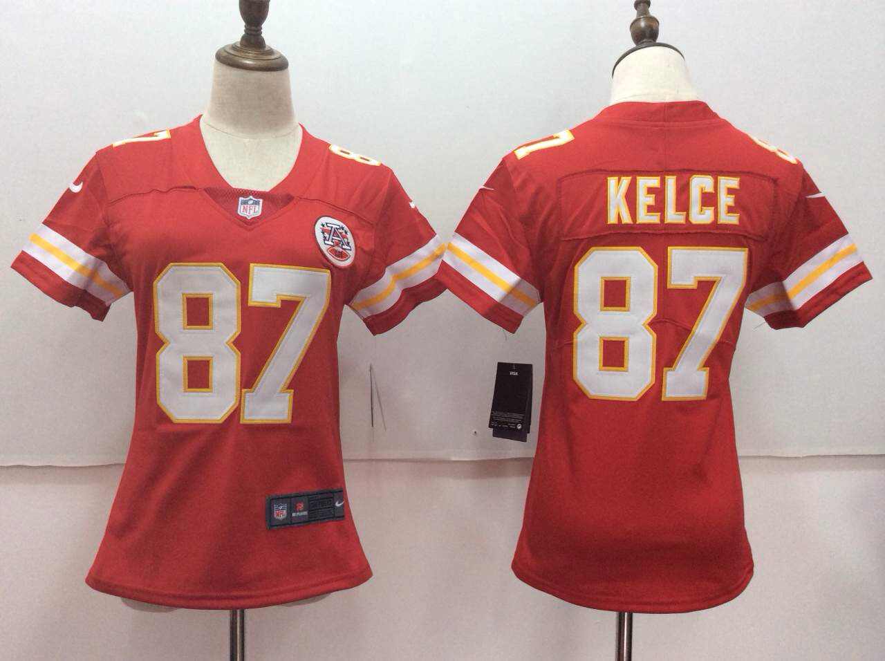Women's Nike Kansas City Chiefs #87 Travis Kelce Red Vapor Untouchable Player Limited Stitched NFL Jersey