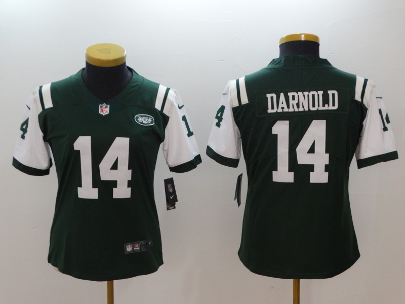 Women's NFL New York Jets #14 Sam Darnold Green 2018 Draft First Round Vapor Untouchable Limited Stitched Jersey