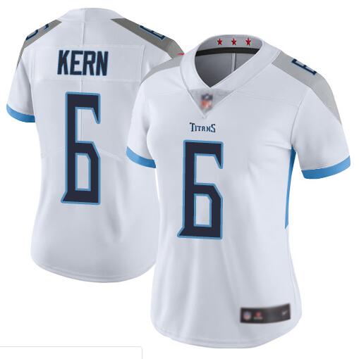 Women's Tennessee Titans #6 Brett Kern White Vapor Untouchable Limited Stitched NFL Jersey(Run Small)