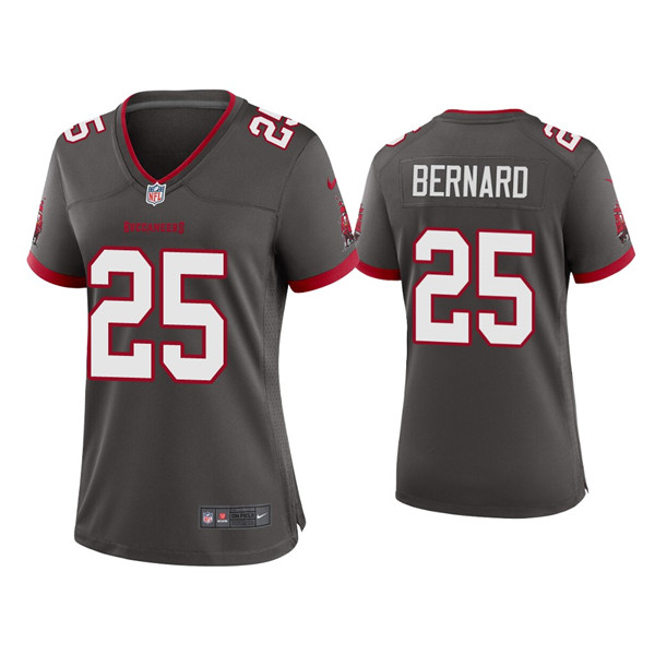 Women's Tampa Bay Buccaneers #25 Giovani Bernard Gray 2021 Limited Stitched Jersey(Run Small)