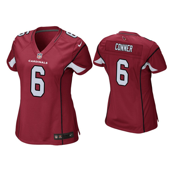 Women's Arizona Cardinals #6 James Conner Red Stitched Jersey(Run Small)
