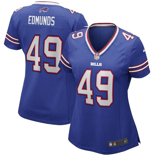 Women's Buffalo Bills #49 Tremaine Edmunds Blue Vapor Untouchable Limited Stitched Football Jersey(Run Small)