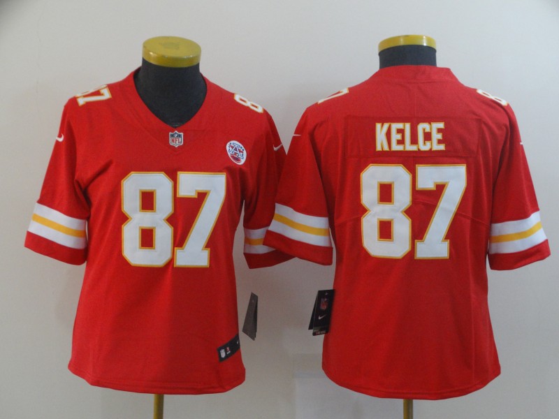 Women's Kansas City Chiefs #87 Travis Kelce Red Vapor Untouchable Stitched NFL Jersey(Run Small)