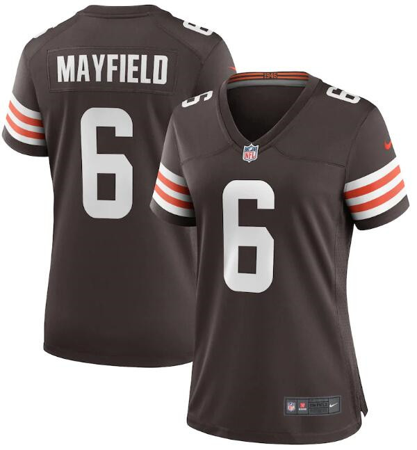 Women's Cleveland Browns #6 Baker Mayfield 2020 New Brown Stitched Jersey(Run Small)