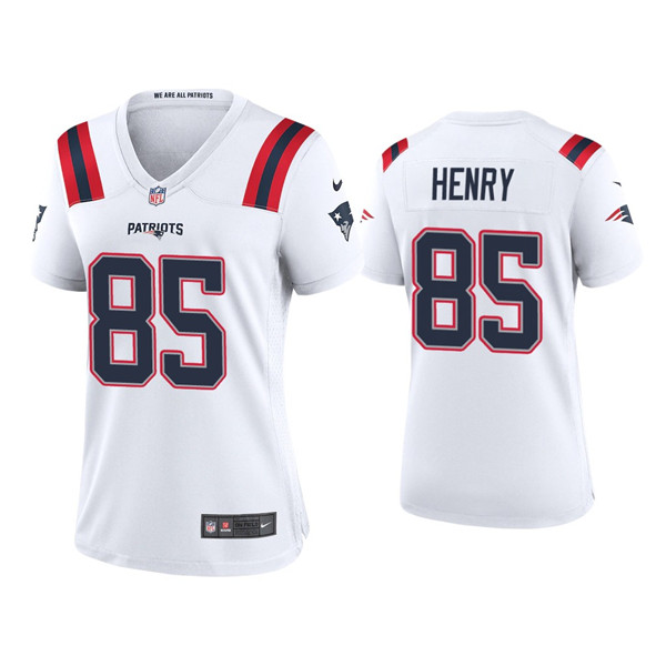 Women's New England Patriots #85 Hunter Henry White Vapor Untouchable Limited Stitched Jersey(Run Small)
