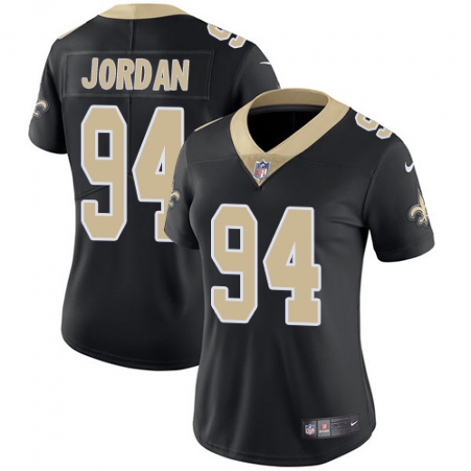 Women's New Orleans Saints #94 Cameron Jordan Black Vapor Untouchable Limited Stitched NFL Jersey(Run Small)