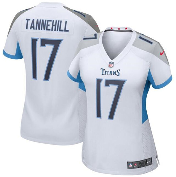 Women's Tennessee Titans #17 Ryan Tannehill White Vapor Untouchable Limited Stitched Football Jersey(Run Small)