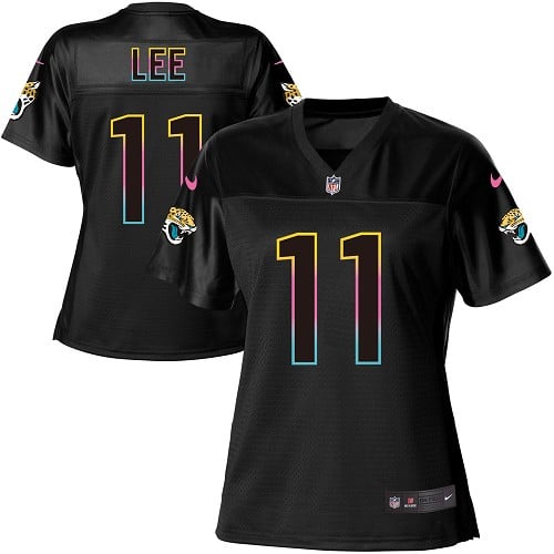 Women's Jacksonville Jaguars #11 Marqise Lee Black Stitched NFL Jersey(Run Small)