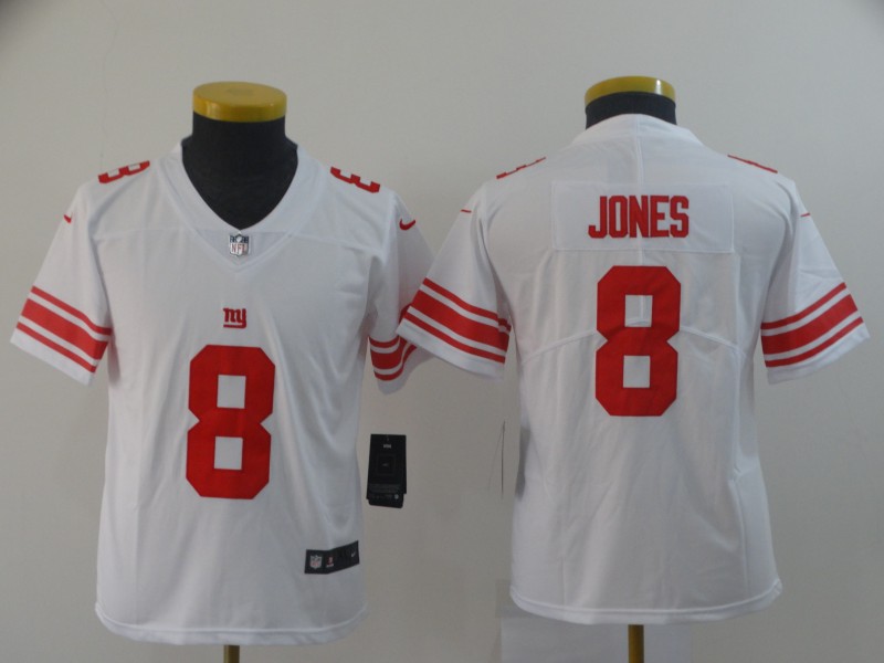 Women's New York Giants #8 Daniel Jones White Vapor Untouchable Limited Stitched NFL Jersey