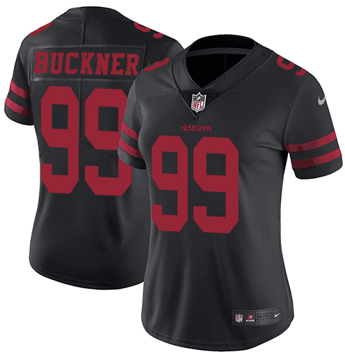 Women's NFL San Francisco 49ers #99 DeForest Buckner Black Vapor Untouchable Limited Stitched Jersey（Run Small)）