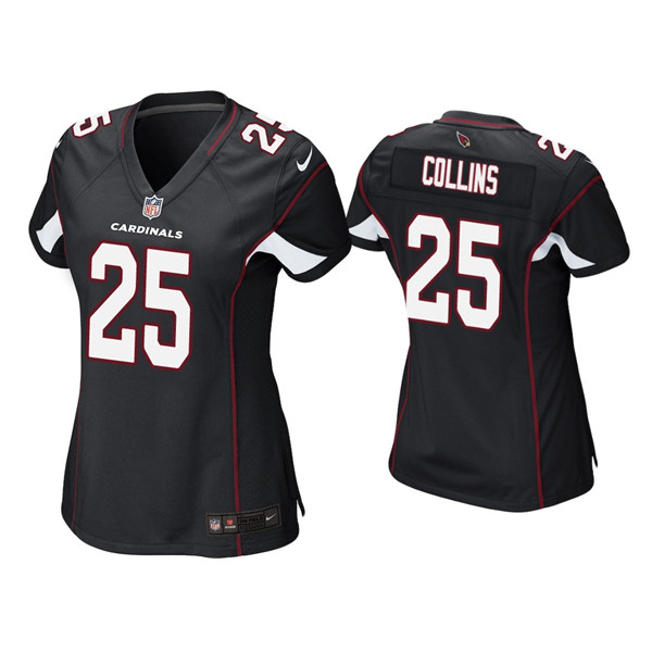 Women's Arizona Cardinals #25 Zaven Collins Black Stitched Jersey(Run Small)