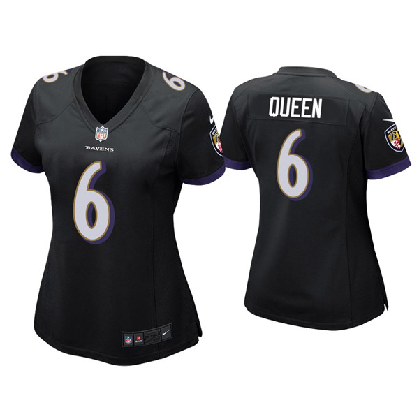 Women's Baltimore Ravens #6 Patrick Queen Black Vapor Untouchable Limited Football Jersey(Run Small)