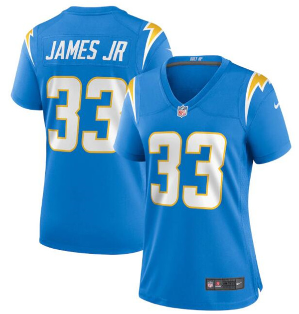 Women's Los Angeles Chargers #33 Derwin James Jr. Blue Vapor Untouchable Limited Stitched Jersey