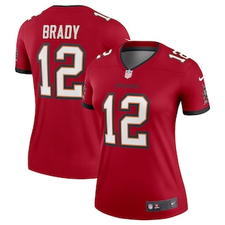Women's Tampa Bay Buccaneers #12 Tom Brady Red Stitched NFL Jersey(Run Small)
