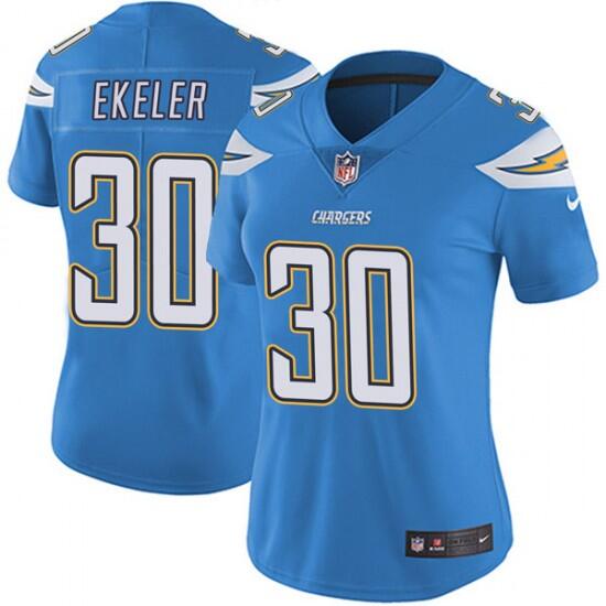 Women's Los Angeles Chargers #30 Austin Ekeler Blue Vapor Untouchable Limited Stitched NFL Jersey