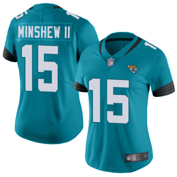 Women's Jaguars #15 Gardner Minshew II Blue 2019 Vapor Untouchable Stitched NFL Jersey