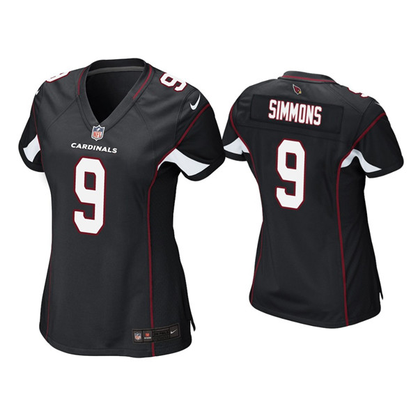Women's Arizona Cardinals #9 Isaiah Simmons Black Stitched Jersey(Run Small)