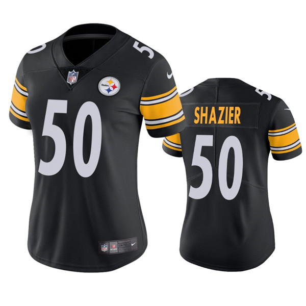 Women's Pittsburgh Steelers #50 Ryan Shazier Black Vapor Untouchable Limited Stitched Jersey(Run Small)
