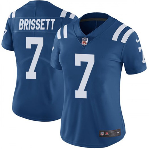 Women's Colts #7 Jacoby Brissett Royal Blue Vapor Untouchable Limited Stitched NFL Jersey