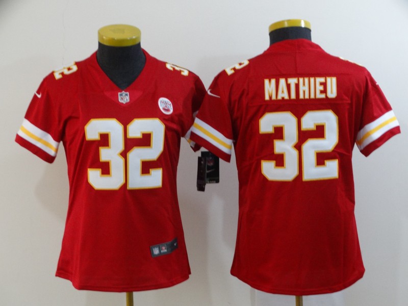 Women's Kansas City Chiefs #32 Tyrann Mathieu Red Vapor Untouchable Limited Stitched NFL Jersey(Run Small)