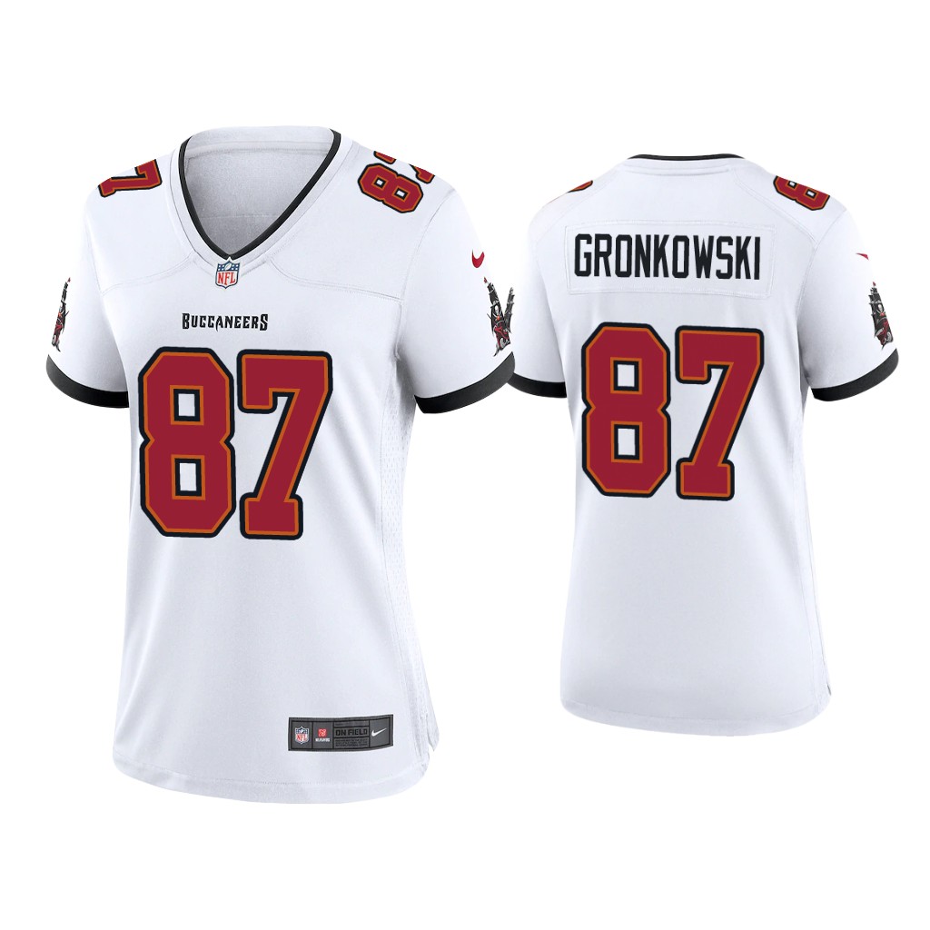 Women's Tampa Bay Buccaneers #87 Rob Gronkowski 2020 White Stitched Jersey(Run Small)