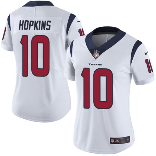 Women's Houston Texans #10 DeAndre Hopkins White Vapor Untouchable Limited Stitched NFL Jersey