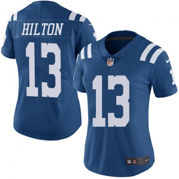 Women's Colts #13 T.Y. Hilton Blue Vapor Untouchable Limited Stitched NFL Jersey