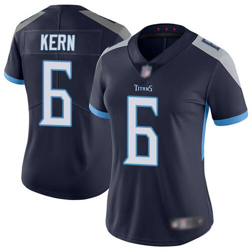 Women's Tennessee Titans #6 Brett Kern Navy Vapor Untouchable Limited Stitched NFL Jersey(Run Small)