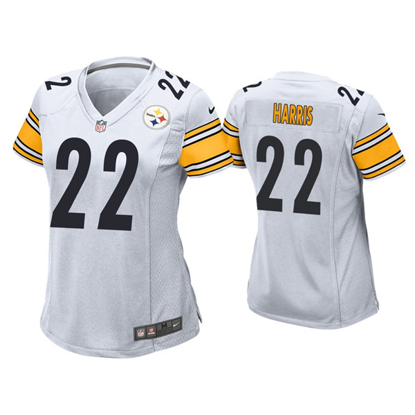 Women's Pittsburgh Steelers #22 Najee Harris White Vapor Untouchable Limited Stitched Jersey(Run Small)