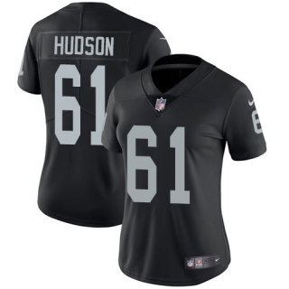 Women's Oakland Raiders #61 Rodney Hudson Black Vapor Untouchable Limited Stitched NFL Jersey(Run Small)