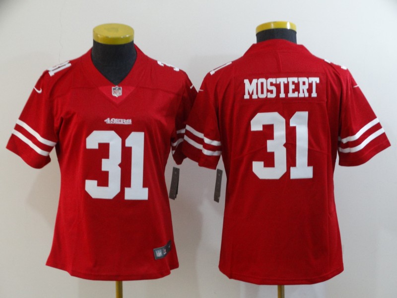 Women's NFL San Francisco 49ers #31 Raheem Mostert Red Vapor Untouchable Limited Stitched Jersey(Run Small)