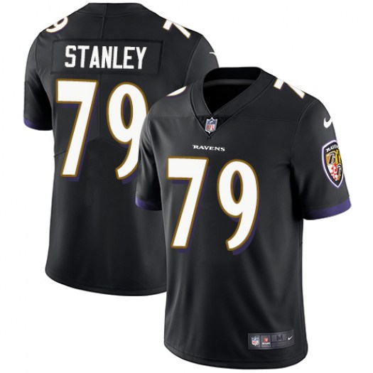 Men's Baltimore Ravens #79 Ronnie Stanley Black Vapor Untouchable Limited Stitched NFL Jersey