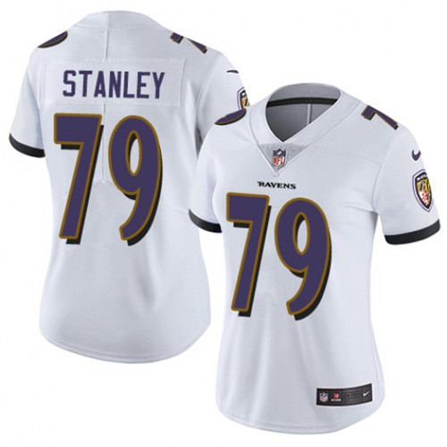 Women's Baltimore Ravens #79 Ronnie Stanley White Vapor Untouchable Limited Stitched NFL Jersey( Run Small)